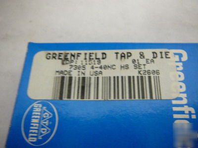 Greenfield general purpose hand taps 4-40NC -u.s.a. 