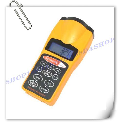 Lcd ultrasonic distance laser measure pointer