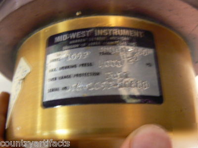 Mid-west instrument 109 differential pressure gauge 
