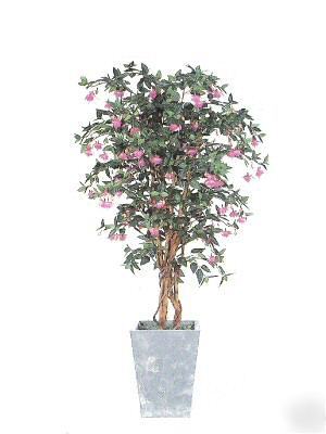 Designer silk pink flowering 5' fuchsia tree - potted 