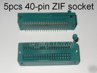 5 pcs 40-pin universal zif socket for ic mcu