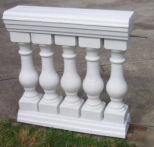 Concrete baluster railing 13 piece commercial mold set