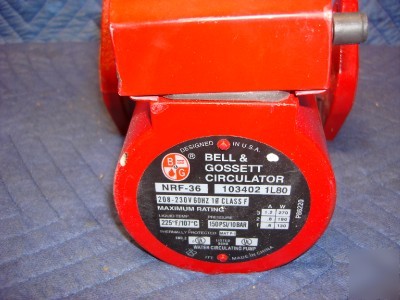 New 1- bell & gossett red fox circulating pump nrf-36 