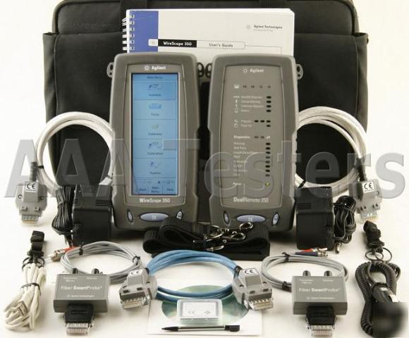 Agilent wirescope 350 CAT5E CAT6 fiber cable certifier