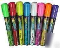 Neon chalk marker pens for menu boards (6) 
