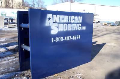 Trench box 6' h x 8' lg x 4' w lt wt steel shoring box
