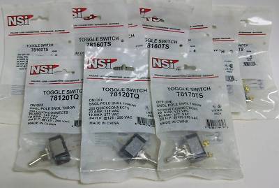 Nsi industries single pole toggle switches assortment 