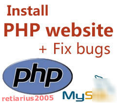 Php script installation service install website fix bug