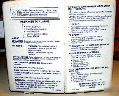 Abbott lifecare 5000 plum infusion pump (iv pump)