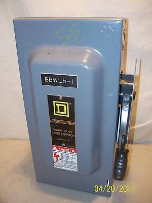 Square d H322N heavy duty safety switch 240 v 60 amp