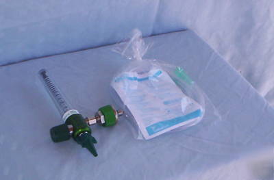 Oxygen float flow meter nasal cannula 7' oxygen tubing