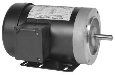 New 1.5 hp 1750 rpm tefc three phase electric motor - 