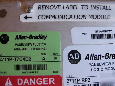 New allen bradley panelview plus 700 2711P-T7C4D2, 
