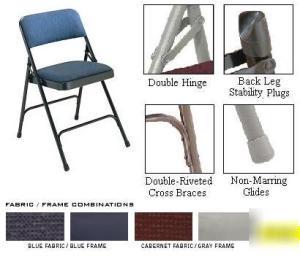New nps 2200 fabric upholstered folding chair 4 pack