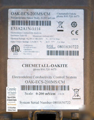 1 used gli 53 200MS/cm flow/totalizer analyzer 1/2 din