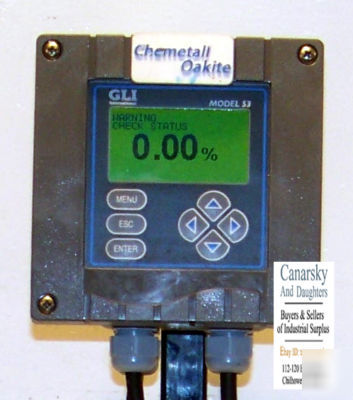1 used gli 53 200MS/cm flow/totalizer analyzer 1/2 din
