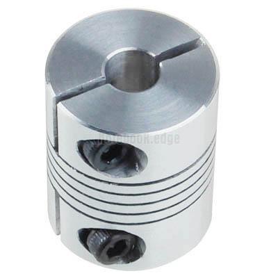 Aluminum flexible coupler for stepper servo motor shaft