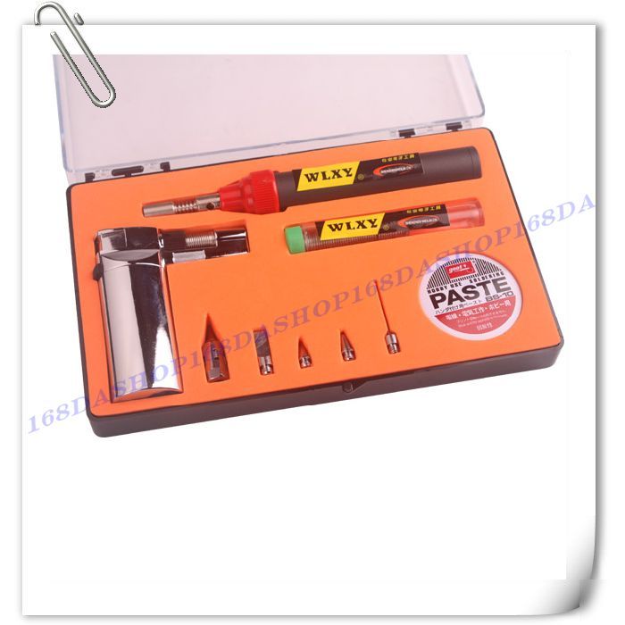 Soldering iron set auto ignition pencil torch butane 