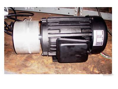  heavy duty 3 hp shaper motor- f/r -mag starter, pulley