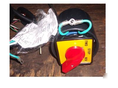  heavy duty 3 hp shaper motor- f/r -mag starter, pulley