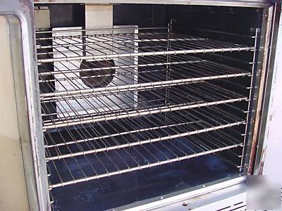 Imperial single deck gas convection oven on casters 