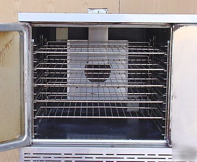 Imperial single deck gas convection oven on casters 