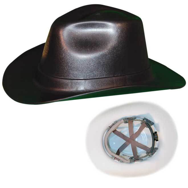New wise hard hat cowboy western black ratchet usa ansi 
