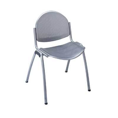 Safco echo conference stack chairs set of 2 silver