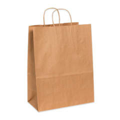 Shoplet select kraft paper shopping bags 13 x 7 x 17