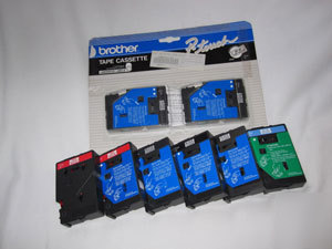 Tc-10 label tape cassettes for brother p-touch
