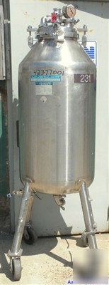 Used- mueller pressure tank, 66 gallon, model f, 316 st