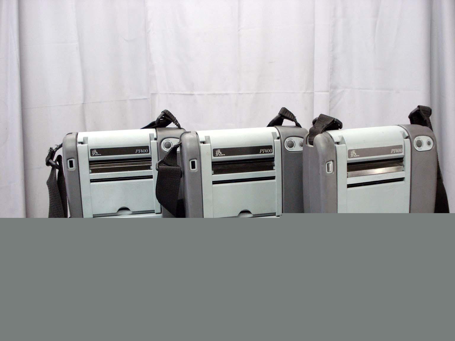 3 zebra PT400 portable thermal barcode printers