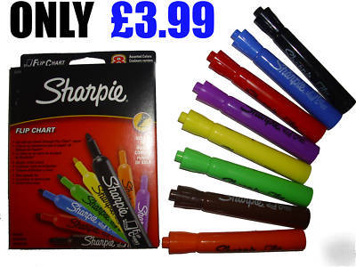 8 sharpie flip chart non permanent markers only Â£3.99 