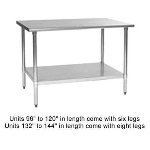 Eagle T3672B work table, stainless steel top, galvanize