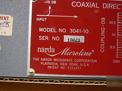 Narda 3041-10 directional coupler .5-1GHZ in orig. box