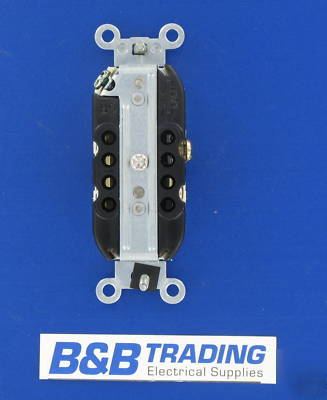 New case 20 leviton almond 20A 125V BR20 duplex outlets 