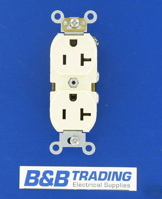 New case 20 leviton almond 20A 125V BR20 duplex outlets 