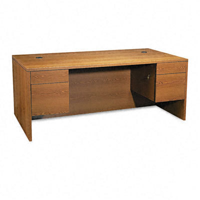 10500 series double pedestal desk shell medium oak