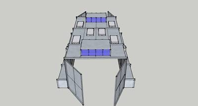 New side downdraft spray paint booth 14W 9T 26D