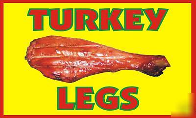 2' x 3' turkey legs concession banner
