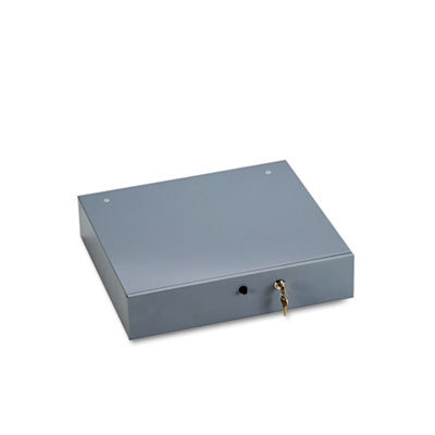 Alarm alert steel cash drawer w/ deadbolt lock gray