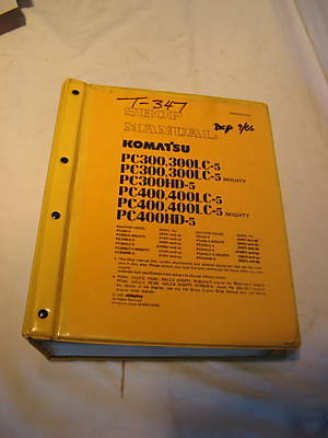 Komatsu PC300-5 & PC400LC-5 excavator operation manual