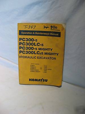 Komatsu PC300-5 & PC400LC-5 excavator operation manual