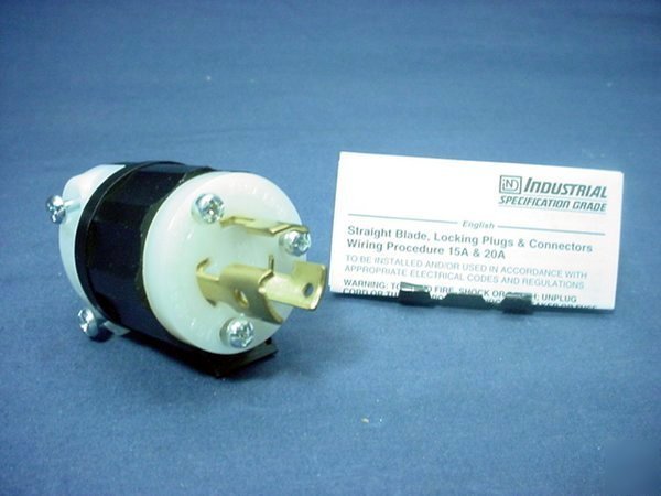 Leviton L5-15 locking plug twist lock 15A 125V 4720-c
