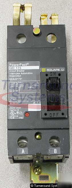 New square d QDA221751 circuit breaker, 175 amp i-line 