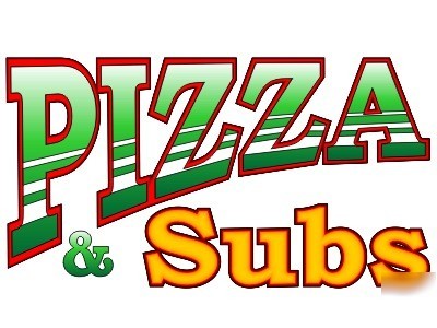 Pizza and subs decal sticker 7