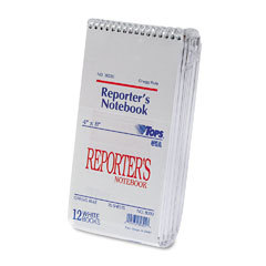 Steno book, gregg, 70 sheets, 4 X8 , white, 12/pk TOP80