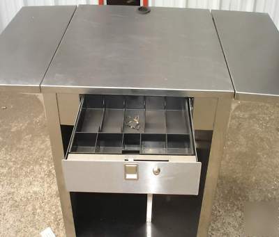 Used lakeside cashier stand with cash drawer mdl. 64120
