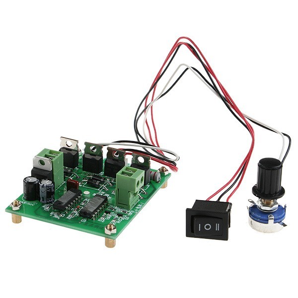 Reversible 60W dc motor speed controller rocker switch