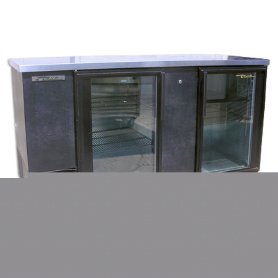 True glass door back bar beverage cooler tbb-3G